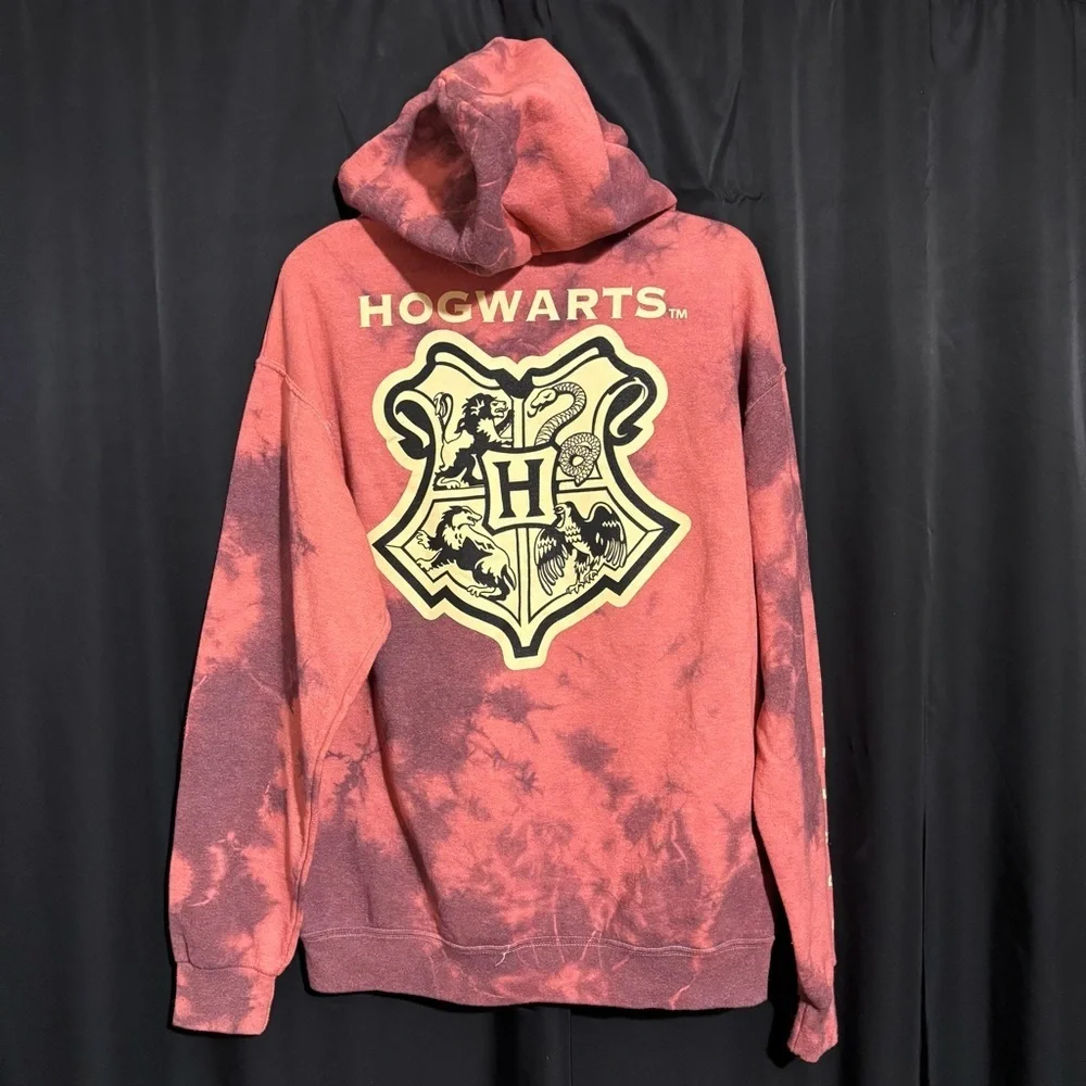 Harry Potter Hoodie size M Gryffindor Tie Dye Lion Crest Wizarding World - Picture 4 of 7